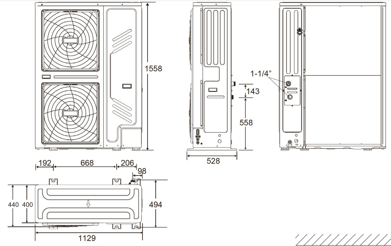 Wymiary - AQUANTIA MONOBLOC XL