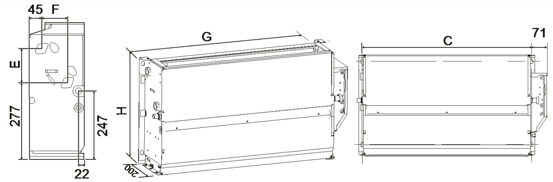 Wymiary - PRZYPODŁGOWY / PODSUFITOWY