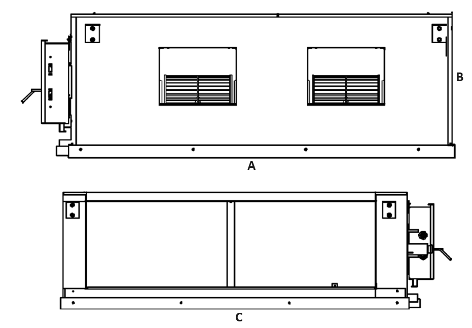 Wymiary - ZEN KANAŁOWY DUŻEJ MOCY
