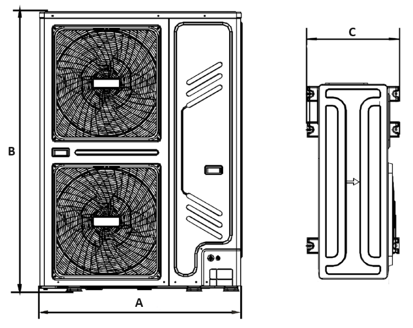 Wymiary - ZEN KANAŁOWY DUŻEJ MOCY